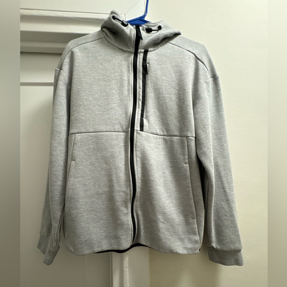 H&M Gray Zip Up Tech Fleece Track jacket